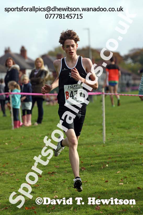 Mens under-17s Northern Cross Country Relays, Graves Park, Sheffield. Photo: David T. Hewitson/Sports for All Pics